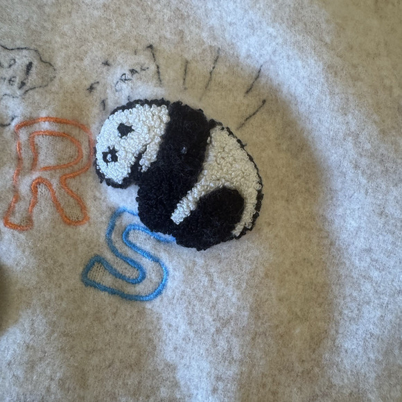 VTG United Colors of Benetton Womens 34" Lambswool Short Sweater 90's Panda - Picture 4 of 16